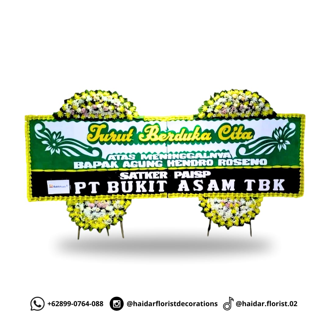 PAPAN BUNGA - DENGAN JAMBUL 2 TITIK DI ATAS ( 1,20 X 4 ) METER