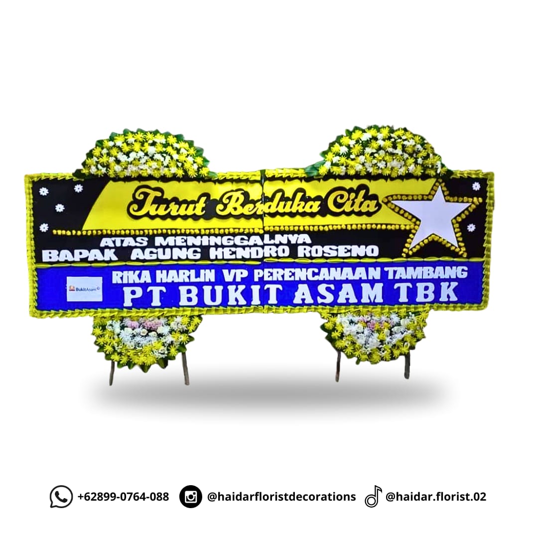 PAPAN BUNGA - DENGAN JAMBUL 2 TITIK DI ATAS ( 1,20 X 4 ) METER