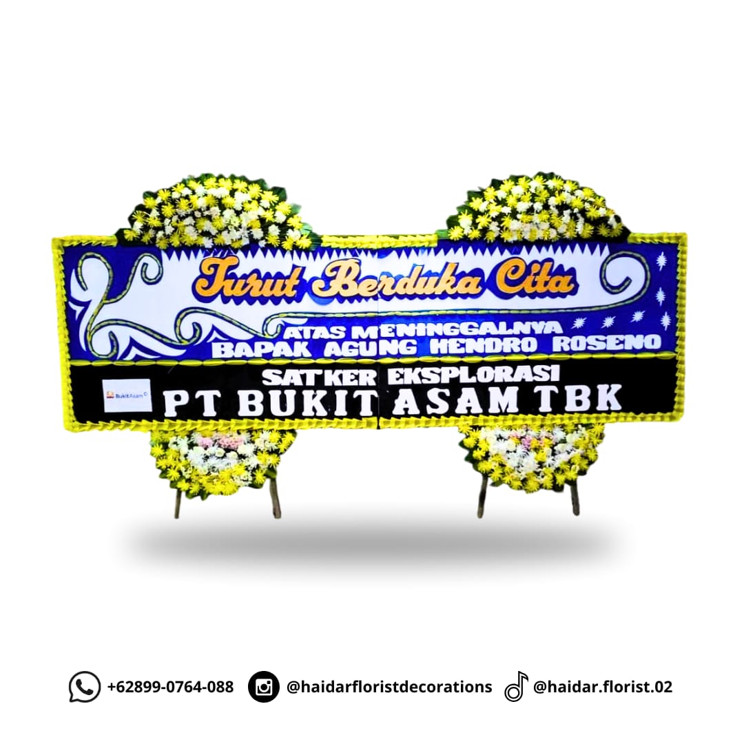 PAPAN BUNGA - DENGAN JAMBUL 2 TITIK DI ATAS ( 1,20 X 4 ) METER